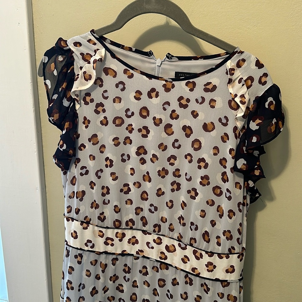Ann Taylor Tiered Midi Dress Size Small Patterned